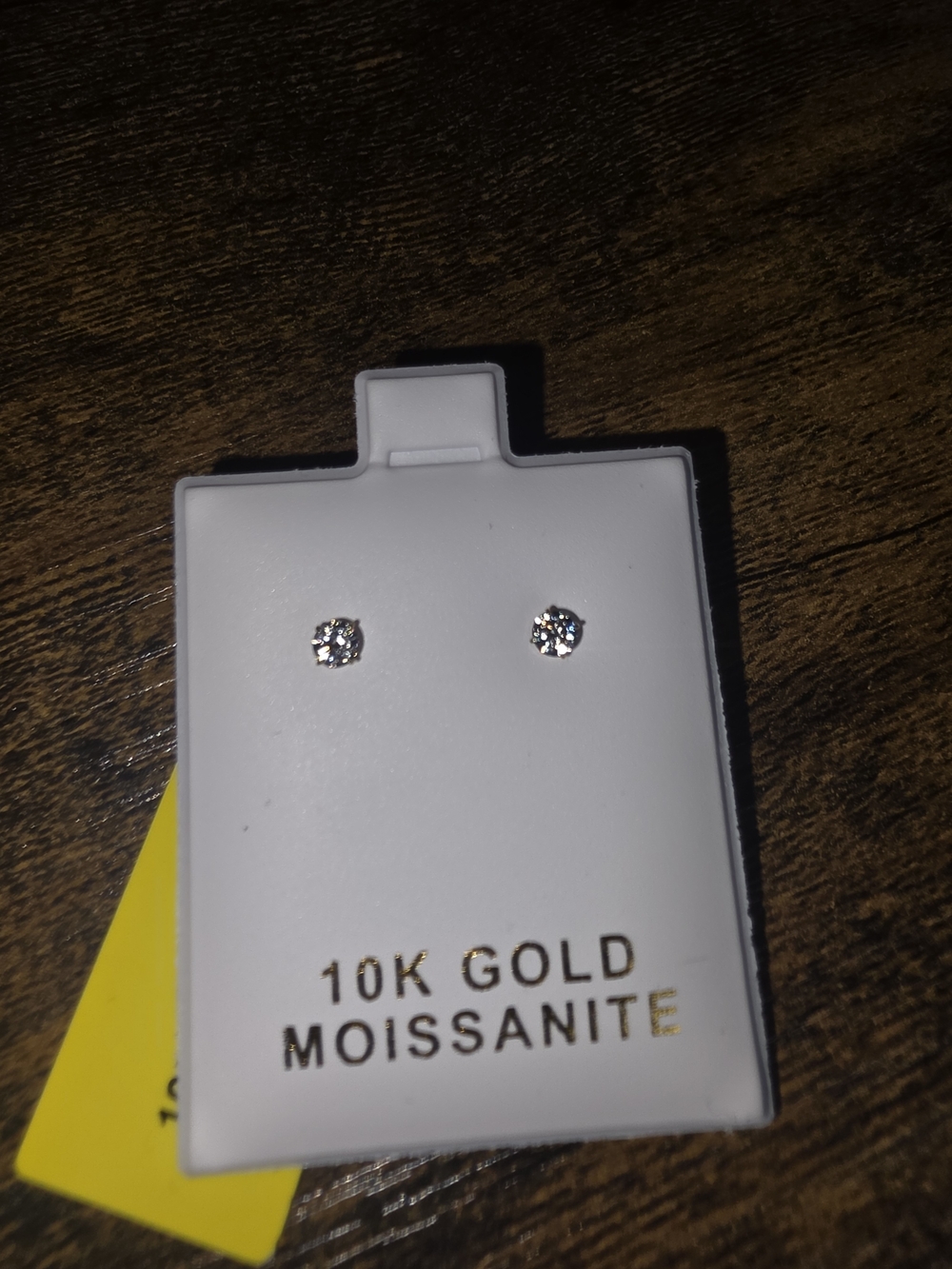 10K Gold Moissanite Stud Earrings .2 Ctw